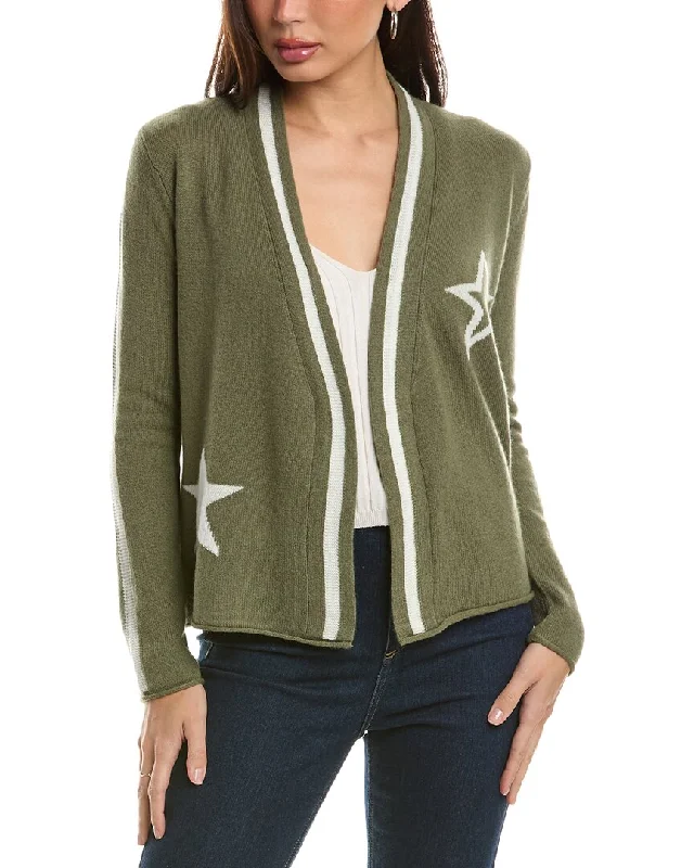 Hannah Rose Star Intarsia Wool & Cashmere-Blend Cardigan