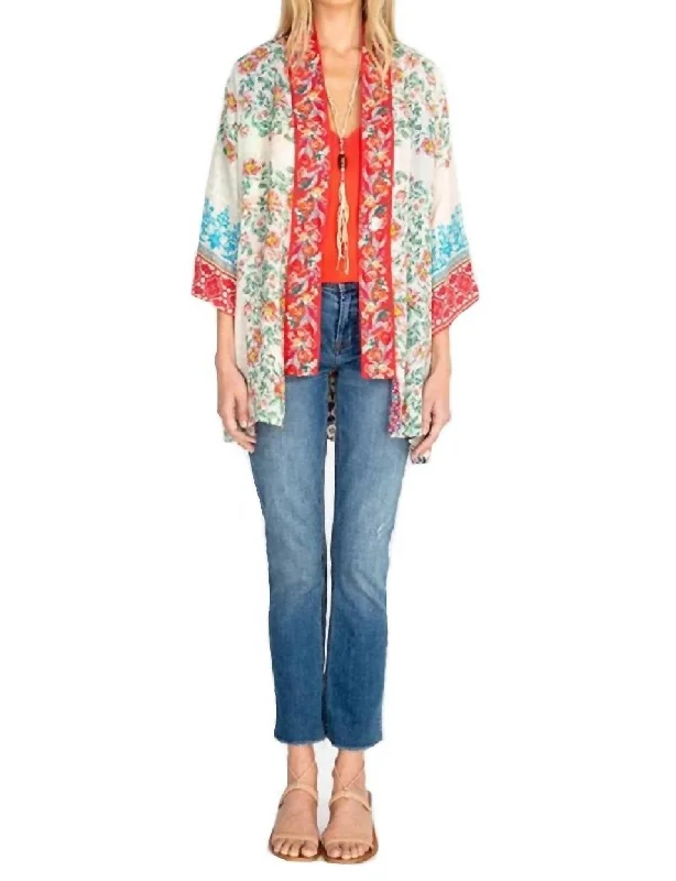 Reversible Onyx Kimono In Multi