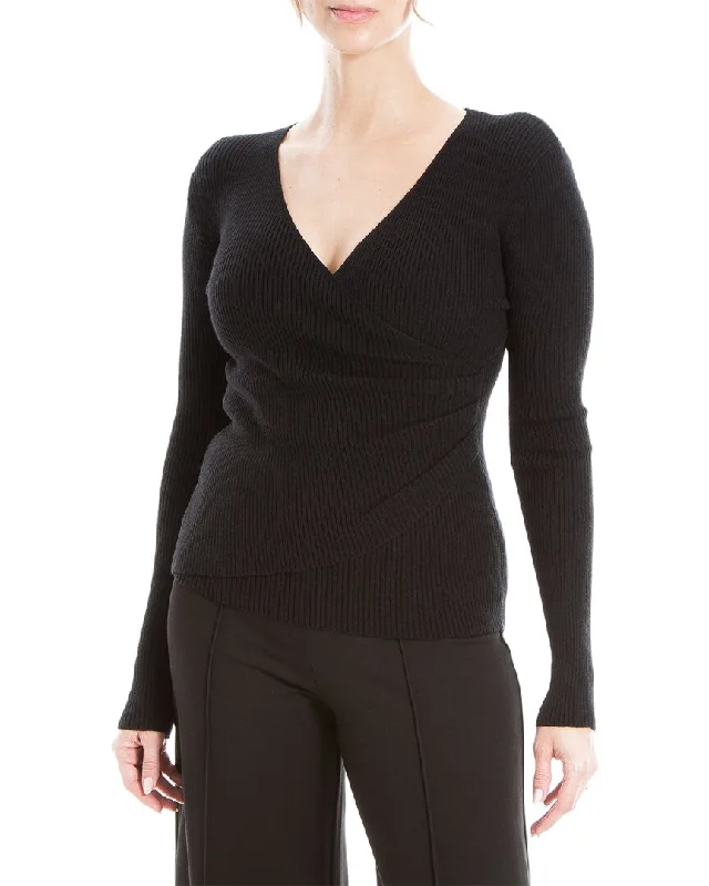 Max Studio Faux Wrap Sweater