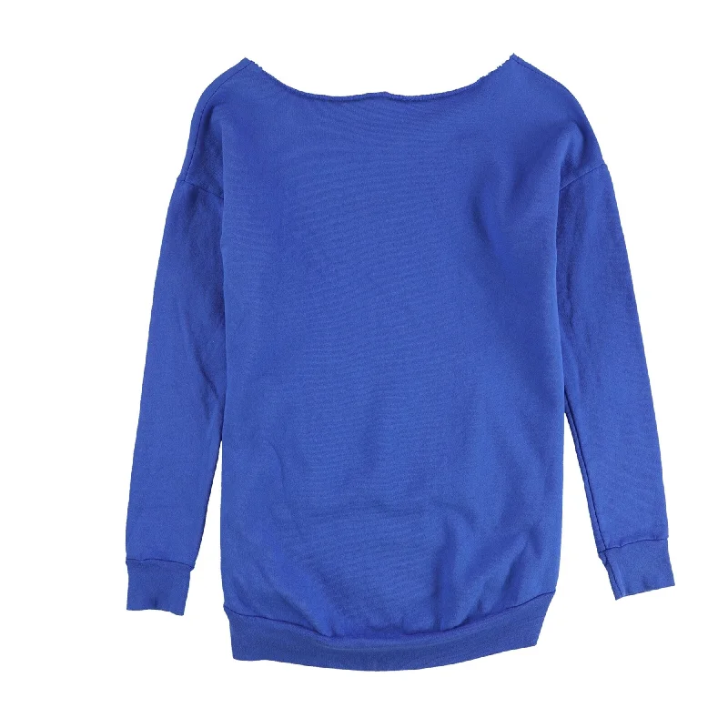 Sparkle & Fade Womens Raw Edge Neckline Sweatshirt