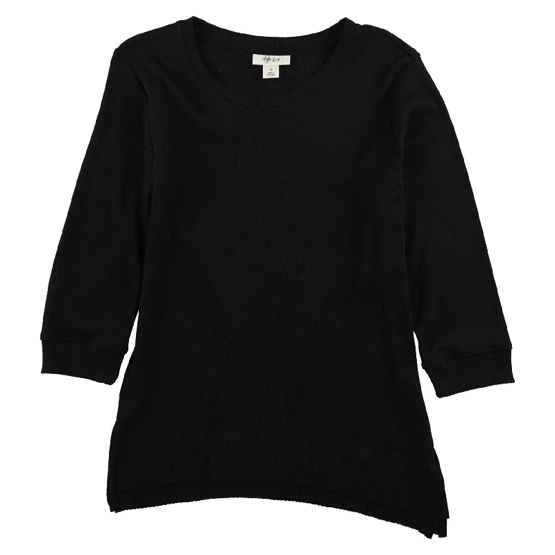 Style & Co. Womens Solid Sweatshirt, Black, Small