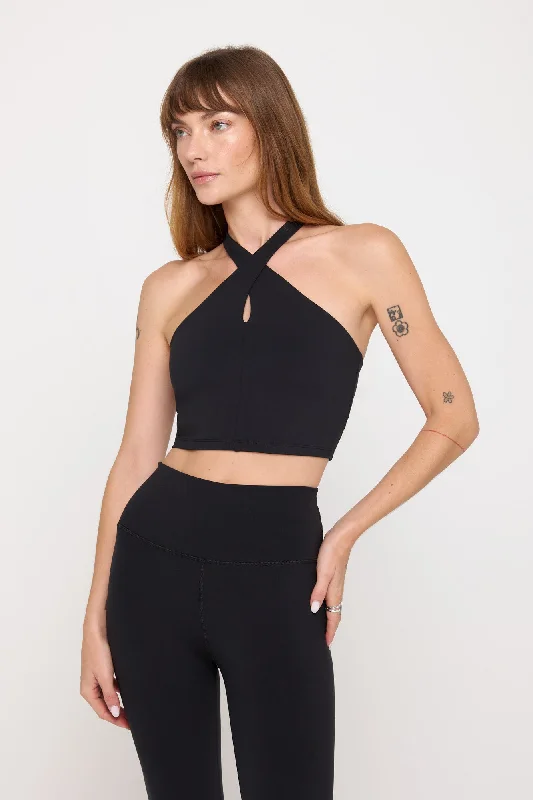 Jules Cross Neck Crop Tank