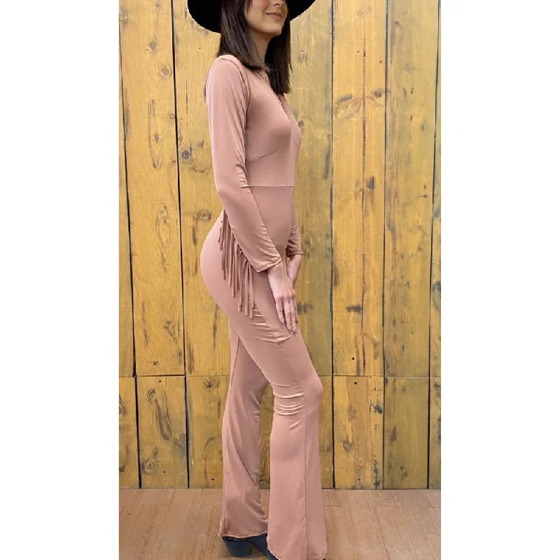 Lucky & Blessed Womens Brown Jumpsuit - JP079-BRW