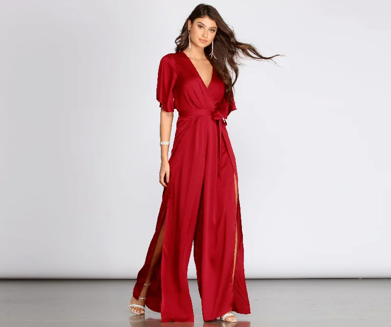 Flowy Feels Surplice Jumpsuit