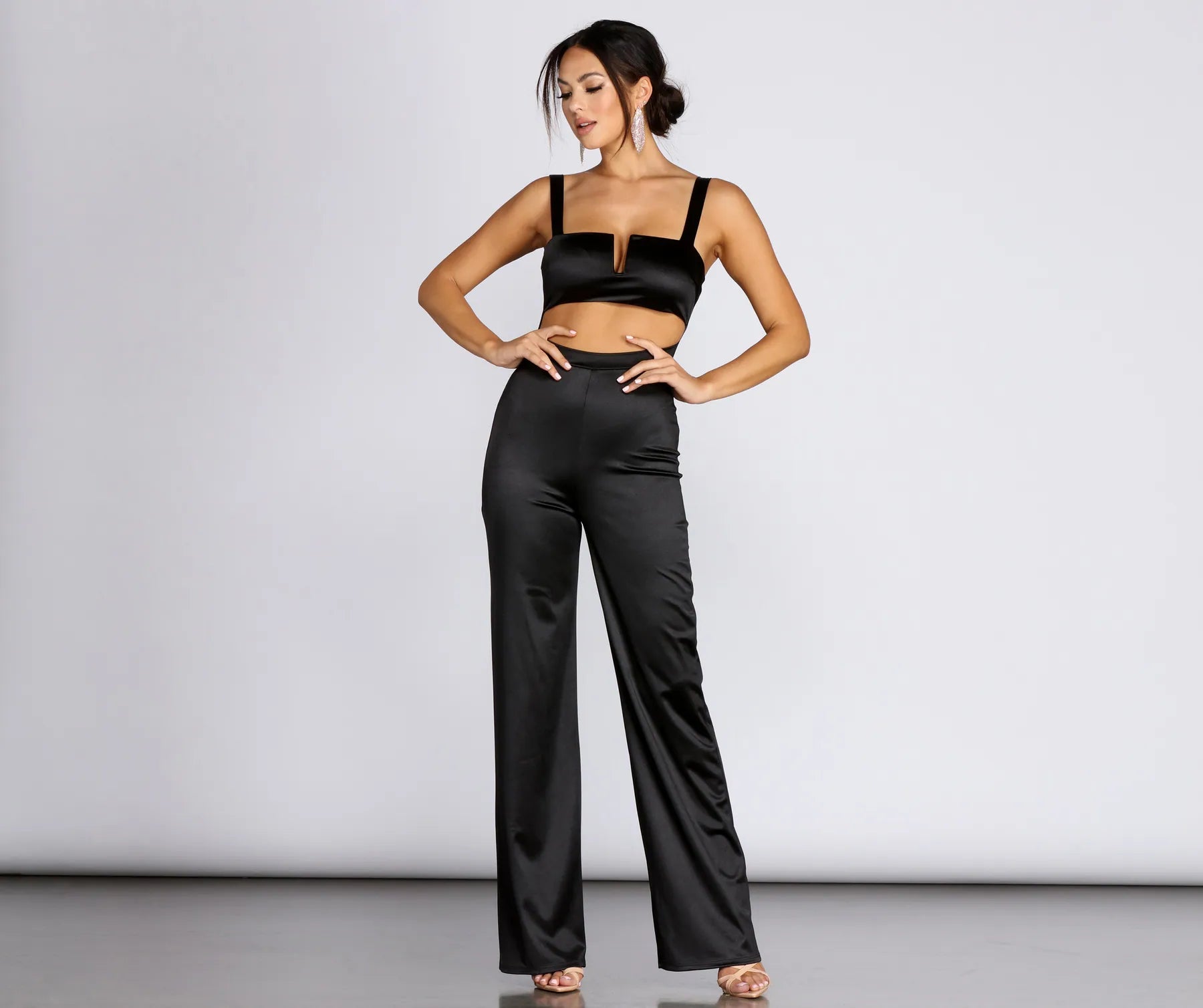 The A-List Satin Jumpsuit