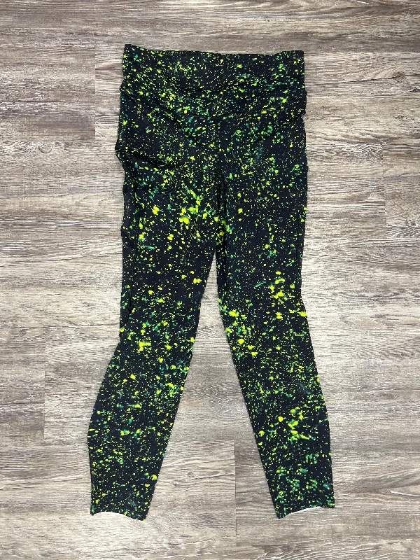 Athletic Leggings By Lululemon In Black & Green, Size: 8