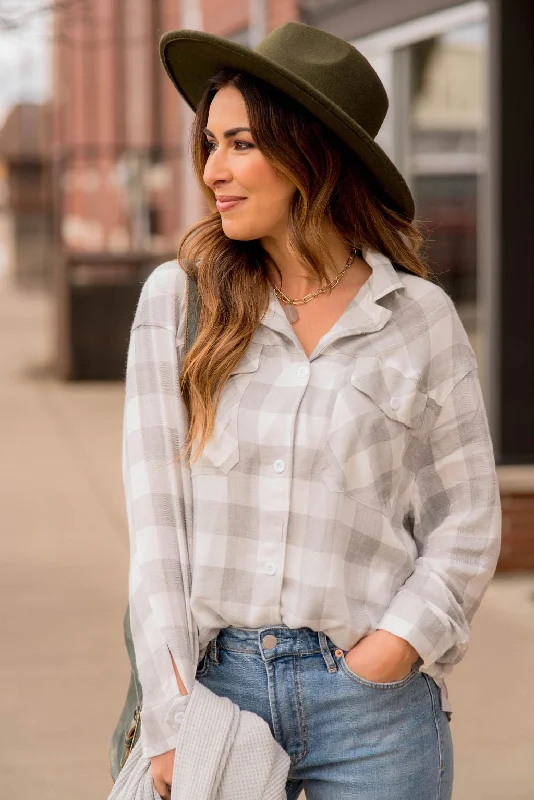 Grey Plaid Flannel