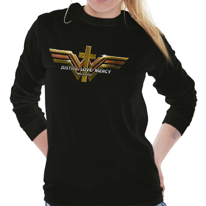 Justice Love Mercy Long Sleeve T-Shirt