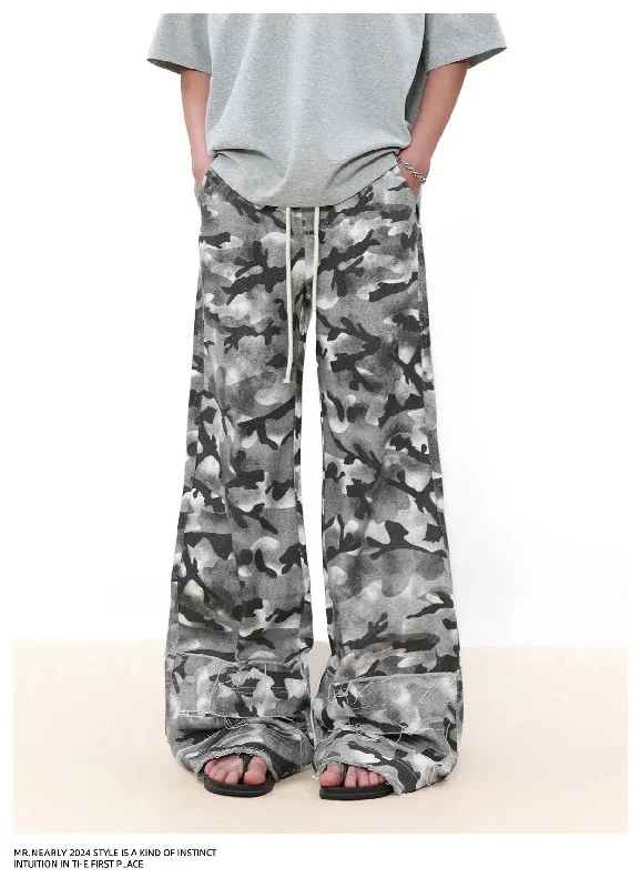 Baggy Raw Edge Camo Pants