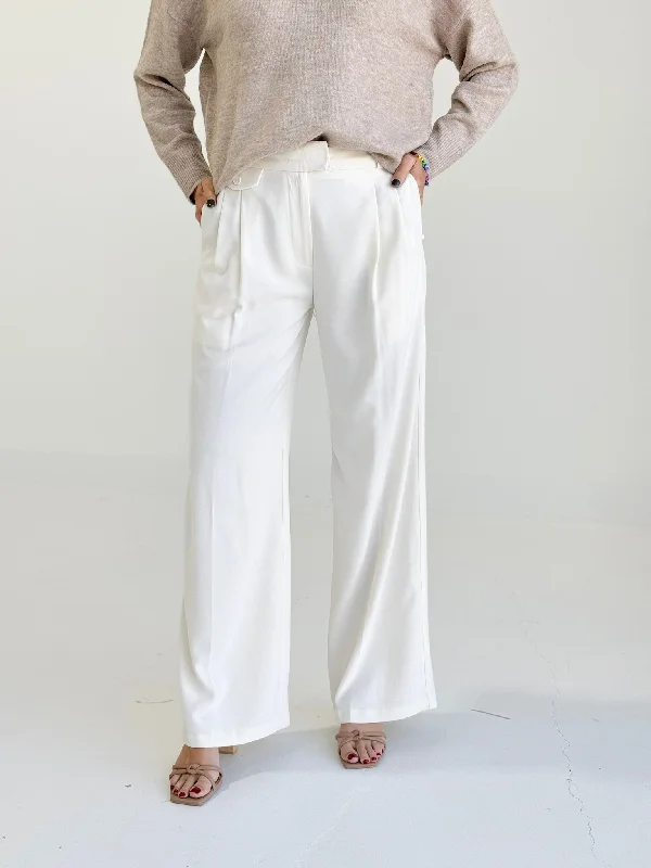 Boardroom Trouser Pant - Ecru