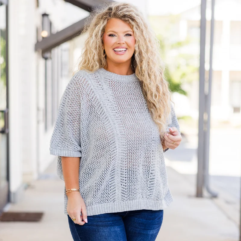 Chill Out Top, Heather Grey