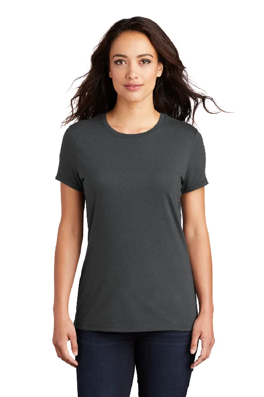 District Womens Perfect Tri Short Sleeve Crewneck T-Shirt - Charcoal Grey