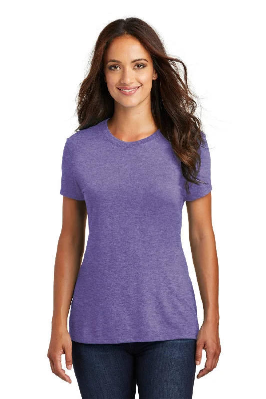 District Womens Perfect Tri Short Sleeve Crewneck T-Shirt - Purple Frost