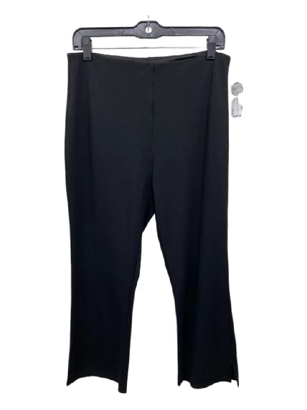 Lysse Size XL Black Nylon Blend High Rise Crop Pants