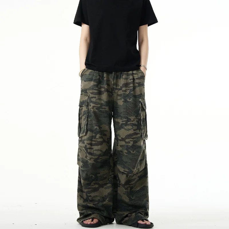 Side Pockets Camouflage Cargo Pants