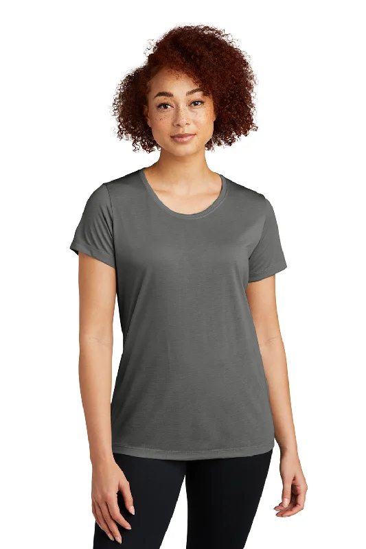 Sport-Tek Womens Competitor Moisture Wicking Short Sleeve Scoop Neck T-Shirt - Dark Smoke Grey