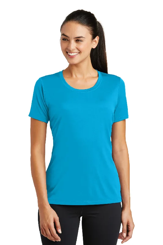 Sport-Tek Womens Tough Moisture Wicking Short Sleeve Crewneck T-Shirt - Atomic Blue - Closeout