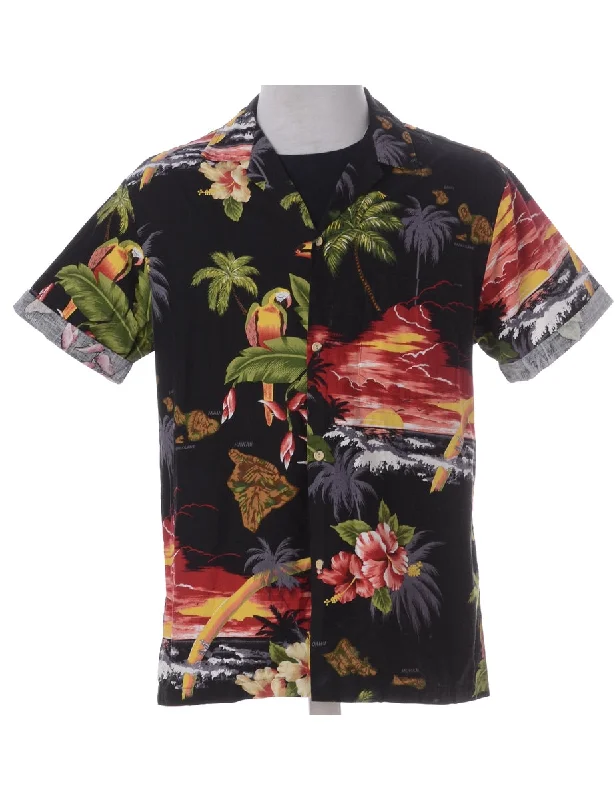 Label Harvey Roll Sleeve Hawaiian Shirt