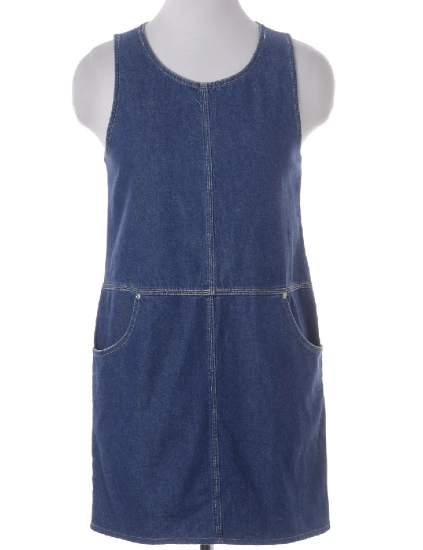 Label Heather Shortened Denim Dress