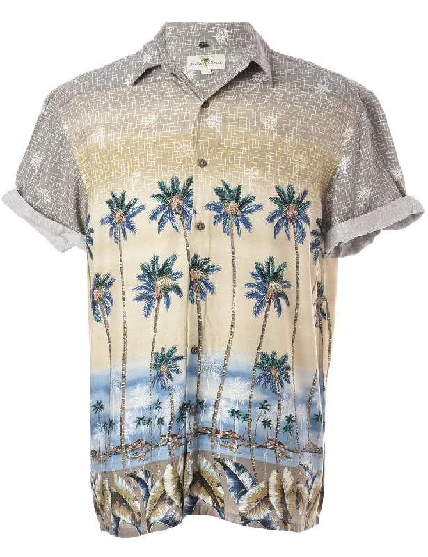 Label Harvey Roll Sleeve Hawaiian Shirt