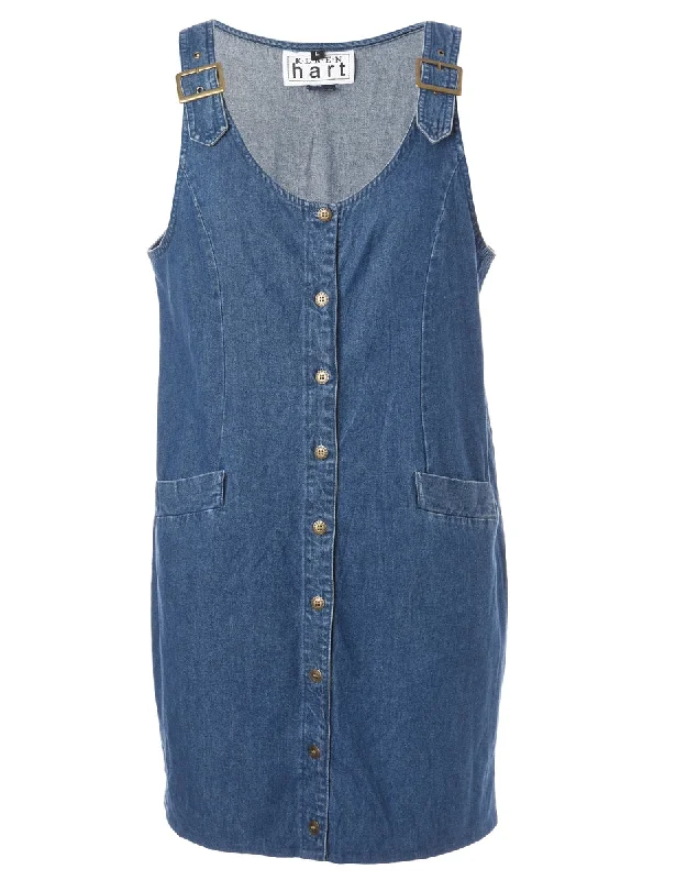 Label Heather Shortened Denim Dress