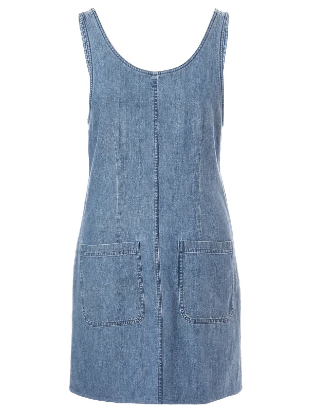 Label Heather Shortened Denim Dress