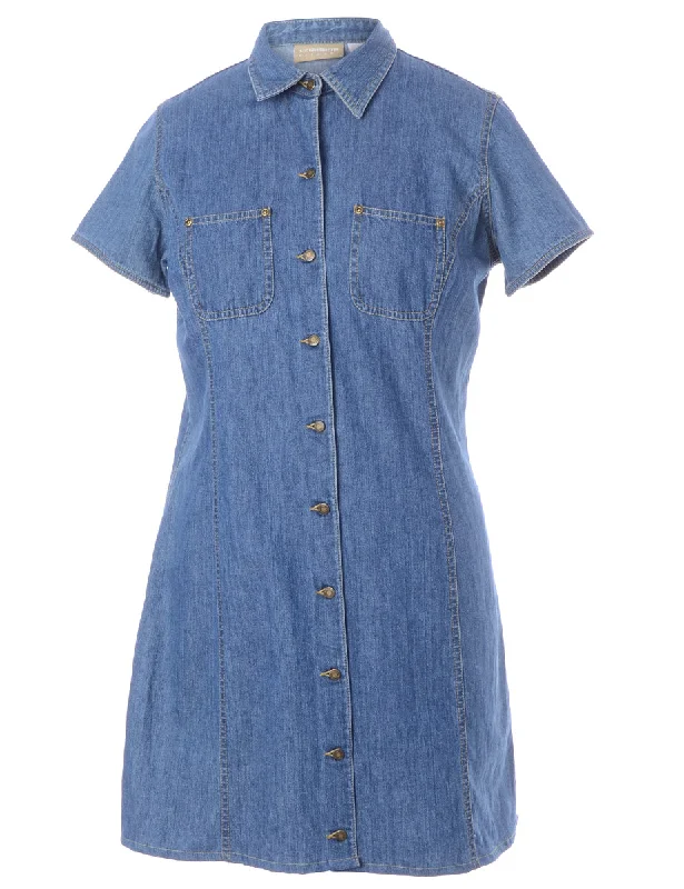 Label Heather Shortened Denim Dress