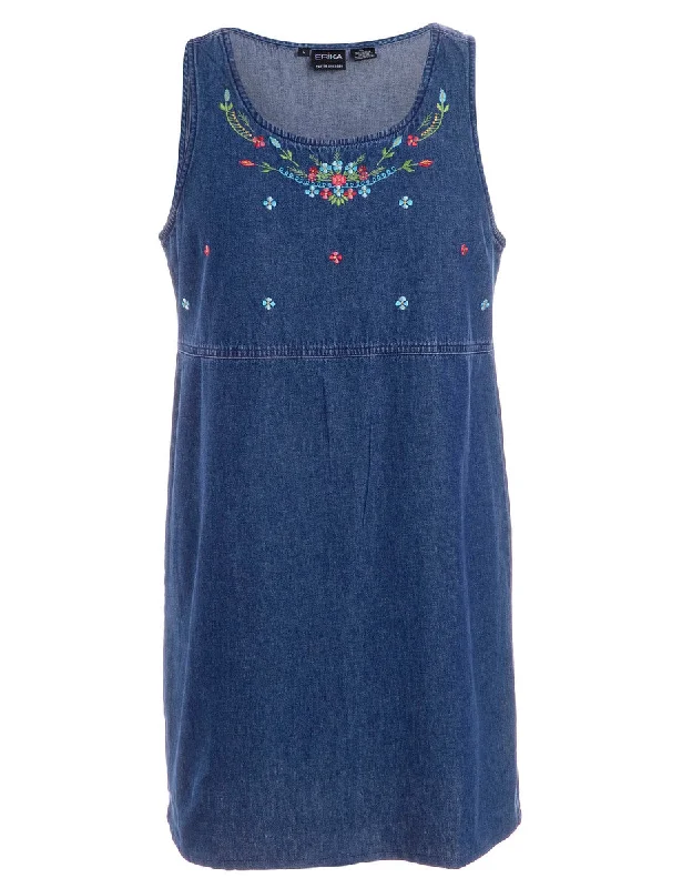 Label Heather Shortened Denim Dress