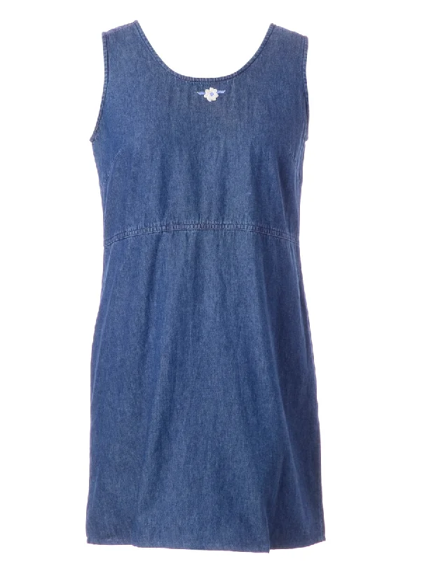 Label Heather Shortened Denim Dress