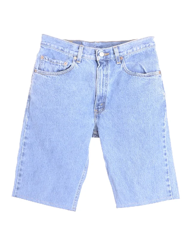 Label Hemmed Denim shorts