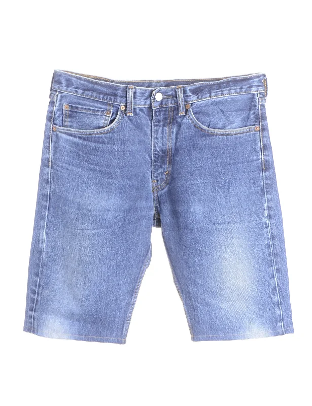 Label Hemmed Denim shorts