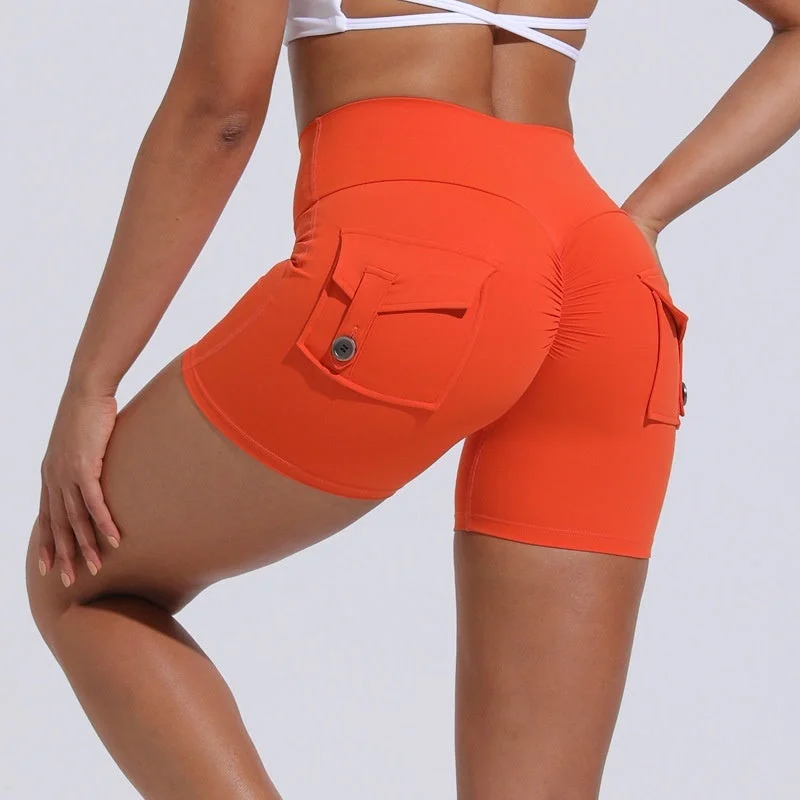 Solid Color Nude Feel Nylon Sports Shorts (8 colors)